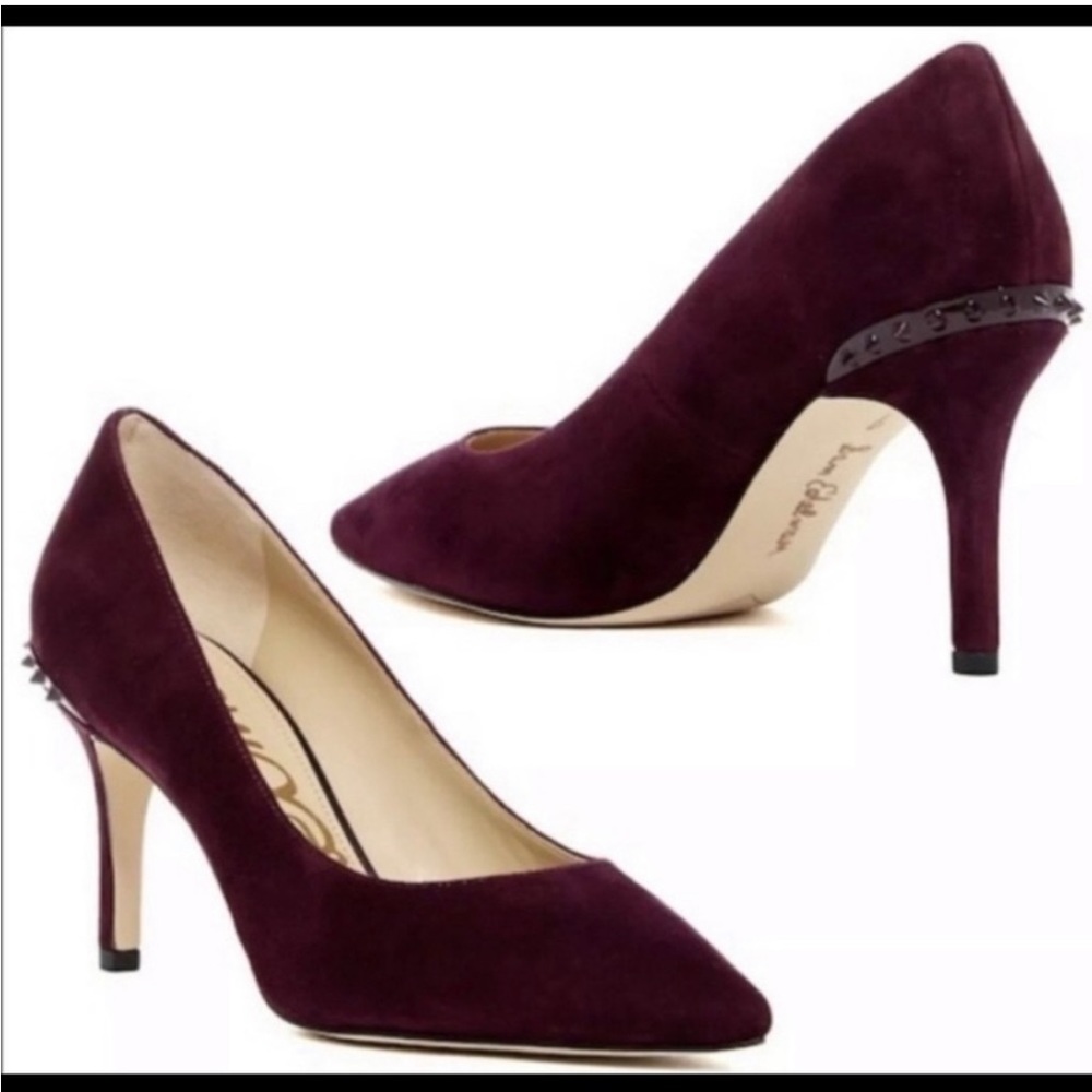 Sam Edelman Tonia Burgundy Suede Heels